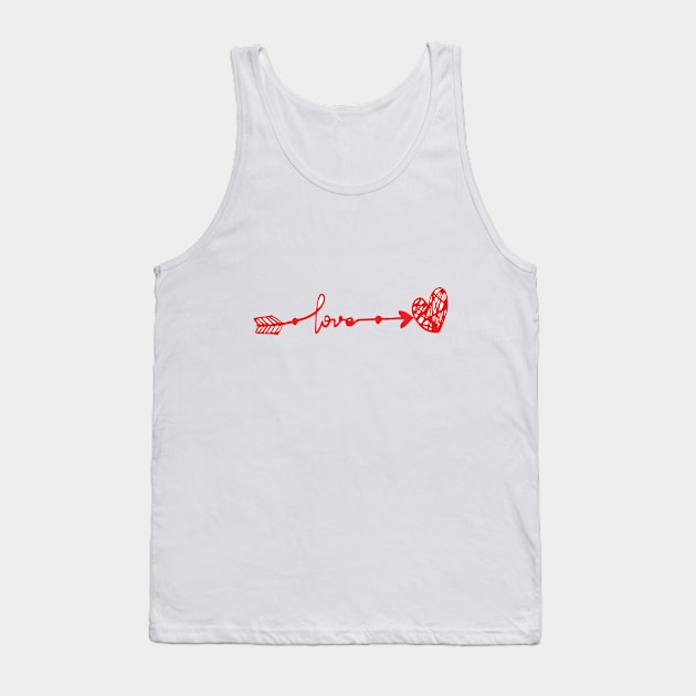 cute arrow heart Tank Top by Officail STORE
